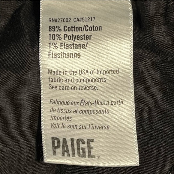 Paige | Black Rafaella Joannie Raw Hem Cropped Jeans, Size 27 - Picture 9 of 9